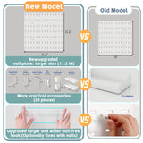 Peg Board, Modular Hanging Peg Board Combination Kit with Accessories for Wall Organizer, Crafts Organization, Ornaments Display, Wall Peg Board (22 Inches x 33 Inches, White) Nafenai