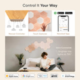 Nanoleaf Elements Wood Look Hexagons (Smarter Kit (7 Panel)) Nanoleaf