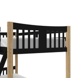 Storkcraft Caribou Twin-Over-Twin Bunk Bed (Black with Natual) – GREENGUARD Gold Certified, Converts to 2 Individual Twin Beds Storkcraft