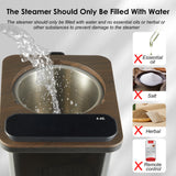 amocane Sauna Steam Portable Pot 4L, Stainless Steel Steam Generator for Saunas Home Spa Fumigation Steam Machine for Body Detox with Remote Control Anti-riot Device (110V, Wood Grain) amocane