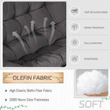 BLUEXYARD Extra Large Double Hanging Egg Chair with Stand, 2 Person Outdoor Indoor Swing Chair, 700 Lbs Heavy‑Duty Wicker Hammock Loveseat with Cushion for Patio Balcony Backyard, Dark Gray BULEXYARD