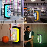 Levitating Sneaker Display, Magnetic Floating Shoe Display Stand with 360° Auto Rotation & LED Light, Levitation Sneaker Holder Rack for Shoes Collector/Advertising Exhibition/Home Decoration, Black WHDPETS