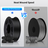 ANYCUBIC PETG Filament 1.75mm Bundle, 3D Printer Filament, Dimensional Accuracy +/- 0.02mm, Exceptional Toughness, Print with Most FDM 3D Printers, 1KG Spool, 4KG Black ANYCUBIC