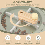 Pithfor Kids Wooden Coffee Maker Toy with Grinder, Pretend Play Kitchen Appliances & Accessories Toy Gift for Kids Toddlers Boys Girls Pithfor