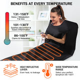 RRGFB Infrared Sauna Blanket, Portable Sauna Blanket for Detoxification, Crystal Therapy Personal Sauna for Home Relaxation, 1-60 Mins Timer, 95-167℉ Temp Range, 5.74 ft x 2.53ft RRGFB