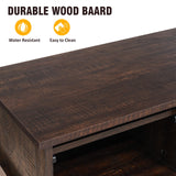 LGHM Farmhouse TV Stand for 65 inch TV, Entertainment Center TV Cabinet Stands with LED lights, Sliding Barn Door TV Center Media Console Table for Living Room, Bedroom LGHM