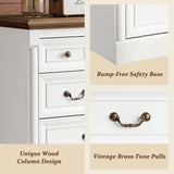 Concho Farmhouse 11 Drawers Dresser for Bedroom, 53'' Wide Wood Chest of Drawers with Spacious Deep Storage Space, Rustic Storage Dressers Organizer, TV Stand for Living Room, Bedroom, Antique White Concho