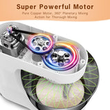 Stand Mixer, Zuccie 4.8QT Kitchen Electric Stand Mixer, 380W Motor Power Food Mixer, 8+P-Speed Dough Mixer with Dough Hook, Wire Whip & Beater, White Zuccie