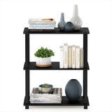 Furinno Turn-S-Tube 3-Tier Compact Multipurpose Shelf Display Rack with Square Tube, Americano/Black Furinno