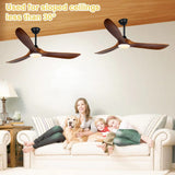 Farmhouse Rustic Ceiling Fans with Lights, 60 inch Outdoor Ceiling Fan for Patios with Light, 3 Blades Wood Ceiling Fan Damp Rated Large Airflow Commercial Ceiling Fan for Exterior House Porch Gazebo AUNLPB