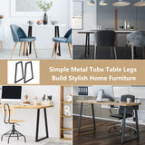 Signstek 28" Trapezoid Metal Table Legs, Heavy Duty Tube Iron Furniture Legs, DIY Stool or Chairs, Coffee Table, Bench, End Table, Desk, Black, Set of 2 Signstek