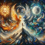 BOHADIY Phoenix Diamond Painting Kit for Adults - 5D Moon Art Kit for Beginners, Full Drill DIY Gem Art With Painting Kit for Home Wall Decor, 12 x 12 Inch BOHADIY