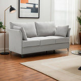 FAVSH 65" Loveseat Sofa, Mid Century Modern Decor Couches for Small Spaces, Upholstered Love Seat Small Couch for Bedroom, Office or Apartment, Solid and Easy to Install, 2-Seater Deep Seating, Gray FAVSH
