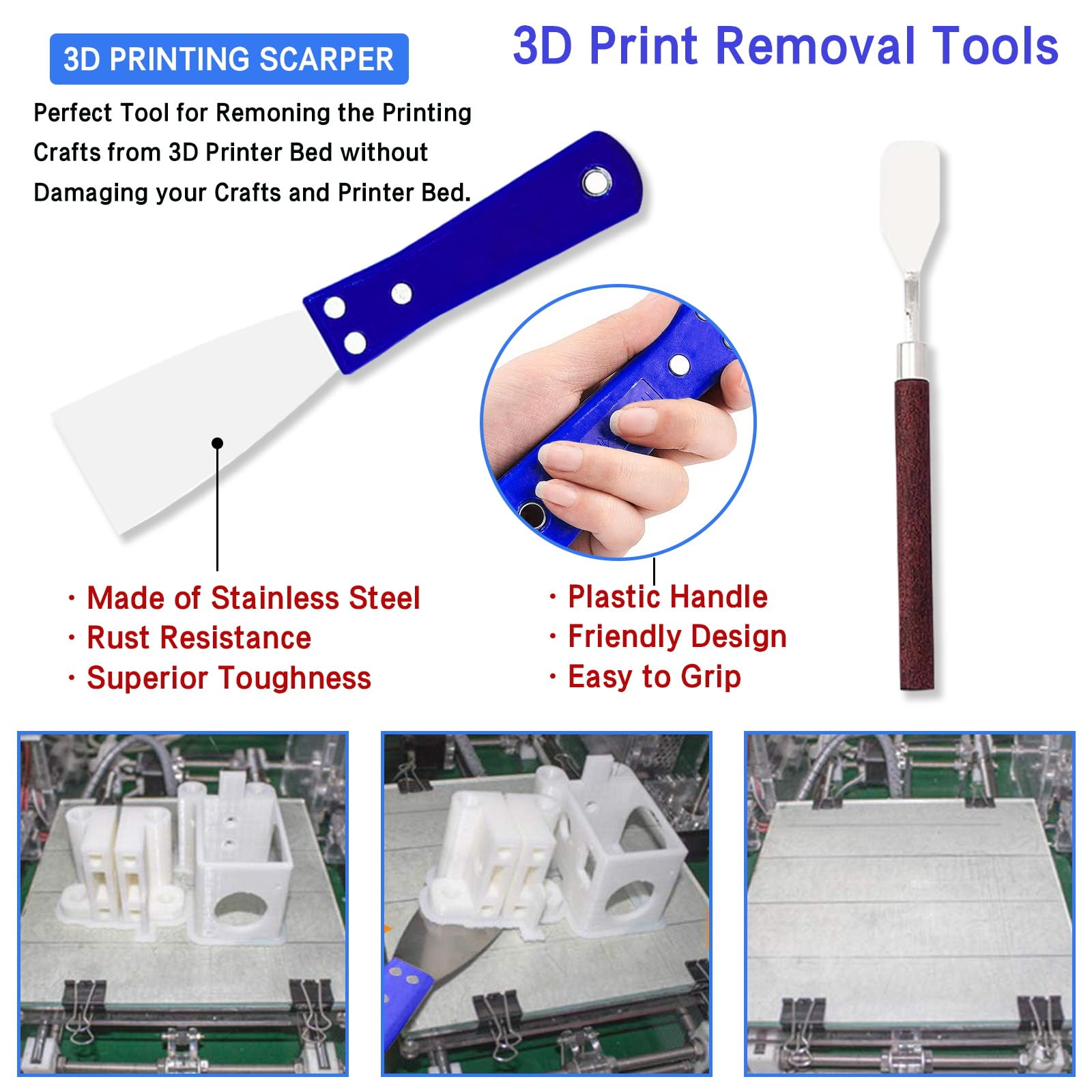 23Pcs 3D Printer Tool Kit 3D Printing Accessories 3D Print Nozzle Cleaning Kit Includes Debur Tool Removal Tool Suitable for Burnishing Cleaning Finishing.3D Print Tool Kit. - WoodArtSupply