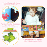Magnetic Puzzles for Kids Ages 4-6, 20-Piece Travel Toys Animal Toddler Puzzles Ages 2-4, Educational Learning Magnets, Ideal Road Trip Activities Toys for 2 3 4 5 6 Boys and Girls NASHRIO