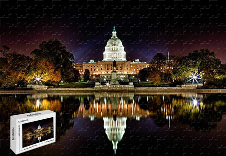 500 Piece Jigsaw Puzzle - Gorgerous Washington Dc Wood-Material,20.6 X 15.1 Inch Entertainment Toys for Adult Special Graduation PigBangbang