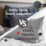 ZOEMO Large Bolster Triangular Headboard Wedge Backrest Positioning Support Bed Rest Reading Pillows Headboard Wedge Pillows for Day Bed Bunk Bed with Removable Cover, Full (54x8x20 Inches) ZOEMO