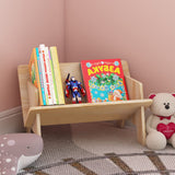 Burlywood Desktop Bookshelf - Stylish Wooden Book Rack for Organising Magazines, Books, and CDs RekRang