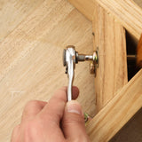 STREBITO Right Angle Screwdriver 32-Piece 1/4 Inch Mini Ratchet Set Low Profile Offset Bit Set with 72-Tooth Ratcheting Wrench Stubby Ratchet 90 Degree Screwdriver for Small Spaces STREBITO