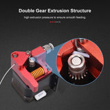 Dual Gear Extruder, Upgraded CR10 Twin Gear Extruder Ender 3 Extruder for Creality Ender 3, Ender 3V2, Ender 3 Pro, CR-10 3D Printers Olzzdda