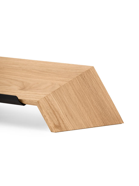 Oakywood Wooden Slanted Laptop Stand for Desk – Convenient Laptop Riser & Holder for Desk – Ergonomic Laptop Desk Stand Wood – 45x22x14cm – for 13-14" Laptops Oak Oakywood
