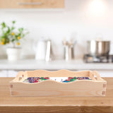 JISHSHAY Diamond Art Serving Tray Diamond Painting Food Tray Gem Art Serving Platter Gem Painting Mosaic Kits for Adults DIY Kits for Adults, with Wood Handle 20×30cm/7.87×11.81in, Butterfly JISHSHAY