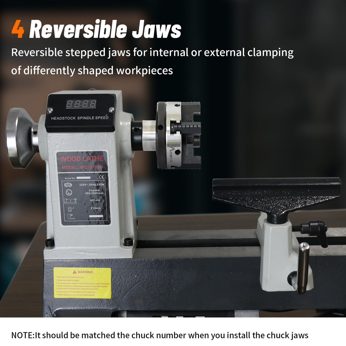 3 inch Mini Wood Lathe Chuck,4-jaw Self-Centering Lathe Chucks for Woodturning with 1 x 8TPI Thread,for Woodworking Lathe Tools HAowosi