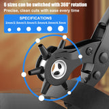 Diyife Professional Leather Hole Puncher, Full Set Punch Tool Kits for Belt, Watch Band, Shoe, Crafting, Handbag Straps, Fabric, with Extra Punch Plates and Ruler, Multi Hole Sizes Make - Blue Diyife