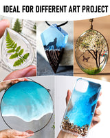 INCLY 1.5 Gallon Crystal Clear Epoxy Resin Kit with 24 Colors Mica Powder & Silicone Tools, Bubbles Free Epoxy Resin Supplies, Casting & Coating for Jewelry Making, Craft Tabletop, Art Painting, Molds INCLY