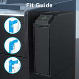 Biometric Gun Safe, Mounted Handgun Safe for Nightstand Bed Side Hidden Gun Storage in Wall Quick Access Bedside Slider Pistols Safes for Handguns with Fingerprint, Keypad, Pistol JNOSFL