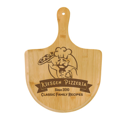 Personalized Mini Bamboo Pizza Peel - 16 Custom Designs - WoodArtSupply