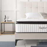 Suiforlun California King Mattress, 12 Inch Gel Memory Foam Hybrid Cal King Mattress in a Box, Medium Firm Pocket Spring Mattresses for Back Pain Relief, 120 Nights Trial Suiforlun