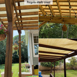 Vocray 90% Shade Cloth for Patio, 8X15 Ft Pergola Shade Cover, Sun Shade Sail for Beach, Deck, Porch, Balcony, Gazebo, Outdoor Shade for Garden, Carport, Pool. Vocray