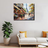 Abstract Paris Street Scenery Graffiti Paint by Number Kits 16 x 20 inch Canvas Eiffel Tower DIY Oil Painting for Kids Students Adults Beginner with Brushes and Acrylic Pigment (without Frame) Tucocoo