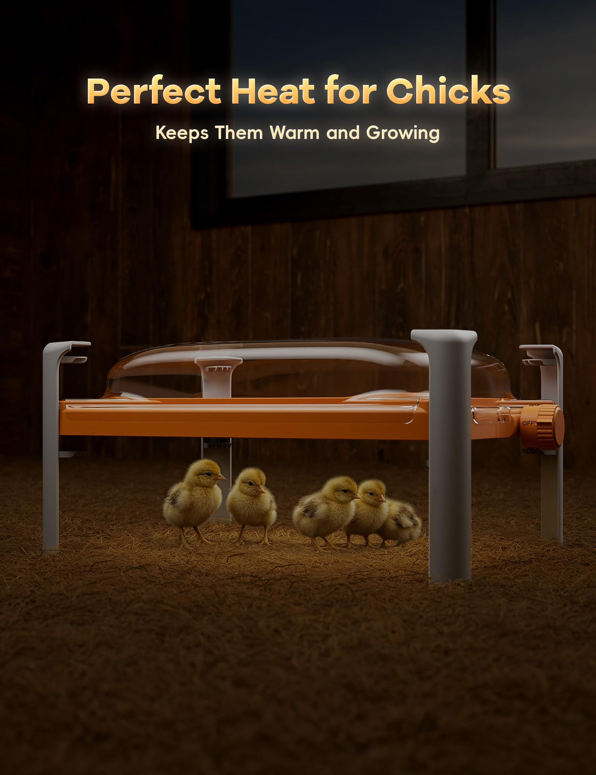Smart Chicken Coop Heater, 200 Watts Chick Brooder Heating Plate Built-in Adaptive Temperature Sensor, Chicken Brooder Heater for 25 Chicks, Adaptable to Timer and Temp Controllers,UL-Compliant Chickcozy