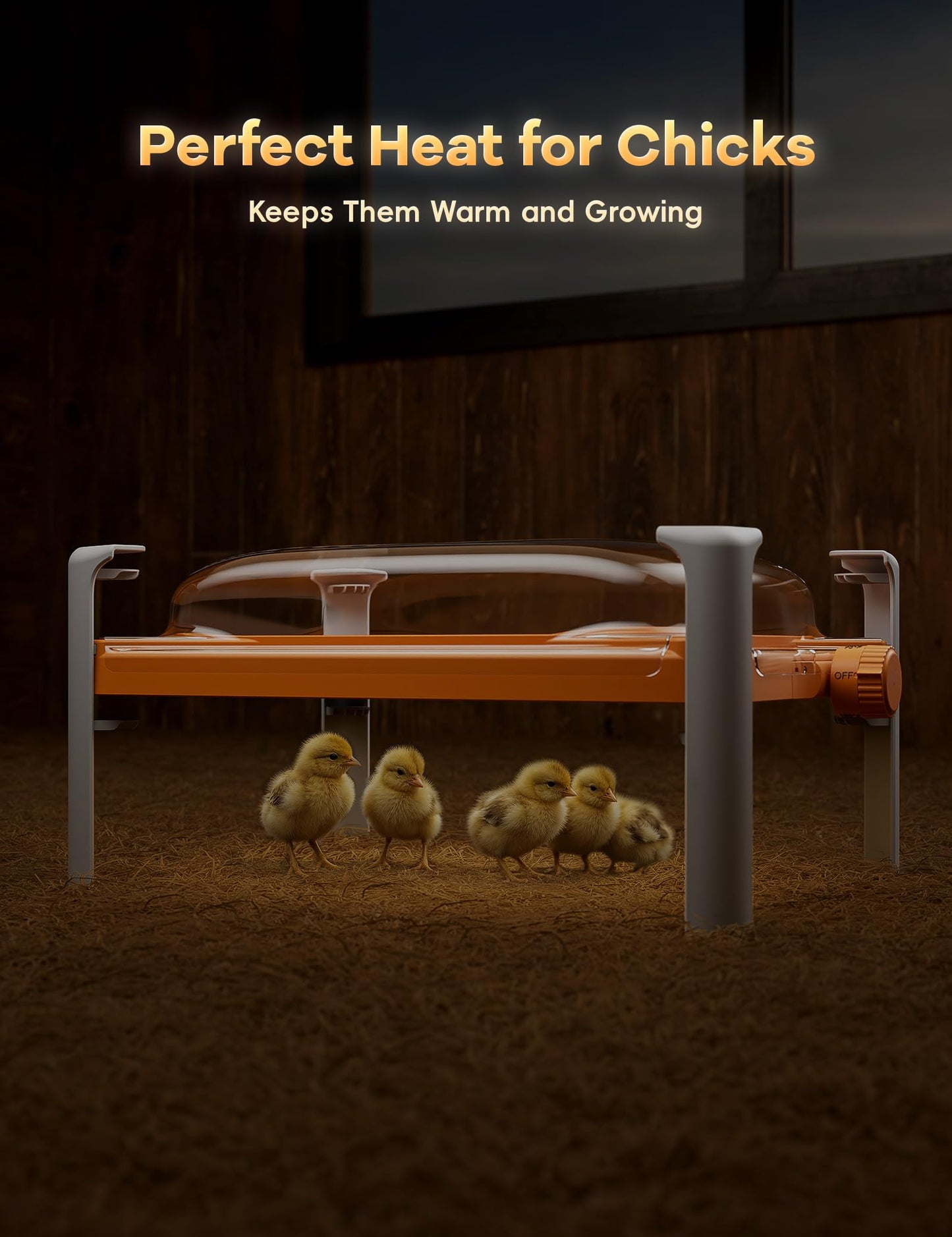 Smart Chicken Coop Heater, 200 Watts Chick Brooder Heating Plate Built-in Adaptive Temperature Sensor, Chicken Brooder Heater for 25 Chicks, Adaptable to Timer and Temp Controllers,UL-Compliant