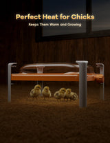 Smart Chicken Coop Heater, 200 Watts Chick Brooder Heating Plate Built-in Adaptive Temperature Sensor, Chicken Brooder Heater for 25 Chicks, Adaptable to Timer and Temp Controllers,UL-Compliant Chickcozy