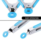 MSY BIGSUNNY Kitchen Food Tongs - 7" Mini Silicone Serving Tongs - Set of 3 (Blue) MSY BIGSUNNY