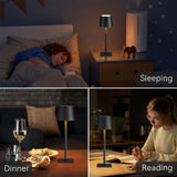 Yogaret 2 Pack Rechargeable Table Lamps,Cordless Lamp with 6000mAh Battery Operated, Portable Indoor/Outdoor Table Lamp for Patio Restaurant Home Dinner Dining Kitchen,Waterproof & Wireless Yogaret