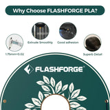 FLASHFORGE PLA Filament 1.75mm Black, 3D Printer Filament Bundle 2kg (4.4lbs) Cardboard Spool, Dimensional Accuracy +/- 0.02mm, 3D Printing Filament Easy to Use and Fits for Most FDM 3D Printers FLASHFORGE