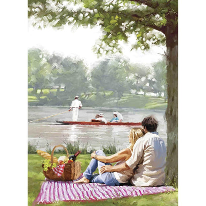 Anatolian Puzzle - Picnic by The River, 1000 Piece Jigsaw Puzzle, #1137