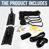 LIYYOO Garage Pulley Lift System, Ceiling Storage Hoist, For Cargo Box/Kayak/Bike/Ladders,Heavy Duty Holds 100 lbs, Fits 8-10 ft Tall Garage Ceilings LIYYOO