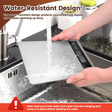 33lb Food Scale, Digital Kitchen Scale Batteries and USB Charging,1g/0.05oz Precise Graduation, Waterproof Stainless Steel with LCD Display Weight Grams and oz for Cooking Baking (Stainless Steel) Deweywei