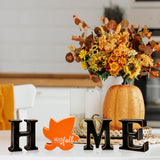 Interchangeable Home Table Signs with 11Pcs Seasonal Icons, Wooden "HOME" Letter Signs Interchangeable Holiday Decorative Table Shelf Centerpiece for Holiday Room Decoration Medoore