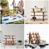 Manspdier Wooden Display Stand Wood Cupcake Stands Tool Free, Rustic Risers for Display Ideal Craft Funko Pop Shelves Table Display Stand for Vendors Wood Riser Manspdier