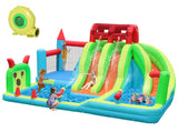 HIJOFUN Giant Inflatable Water Park, 10-in-1 Bounce House Combo, 3 Slides with Pool, Kids 3-12 HIJOFUN