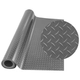 foriy Garage Floor Oxford Mats, 4x8.2ft Diamond Plate Garage Flooring Rolls, Car Parking Mats with Embossed Diamond Plate Pattern, Gray Floor Protector Mat for Garage Floor Under Car Trailer Truck foriy