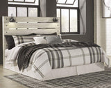 Signature Design by Ashley Cambeck Farmhouse Panel Headboard ONLY with USB Charging Stations, King, Whitewash Signature Design by Ashley