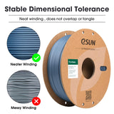 eSUN PLA Basic Filament 1.75mm, 3D Printer Filament High Speed PLA for Fast Printing, 1KG Spool (2.2 LBS) 3D Printing Filament for High Speed 3D Printers, Grey eSUN