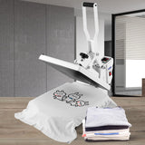VEVOR Heat Press, 15"x15" T-Shirt Press Machine with Quick Heat-Up, Digital Power Industrial Sublimation for Vinyl Transfer, Efficient High Pressure Device, White VEVOR